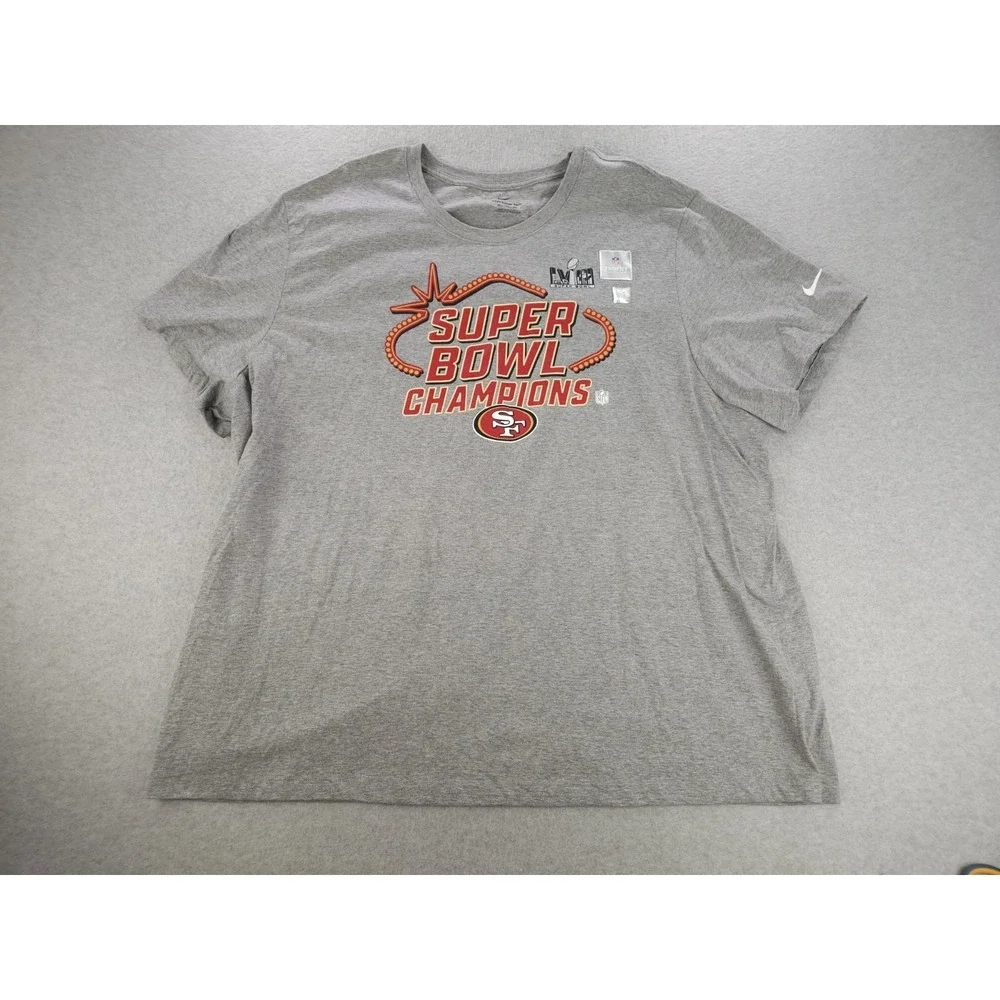 NEW San Francisco 49ers Super Bowl Nike NFL Vegas Trophy Collection Shirt SZ 5XL